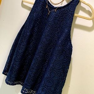 ⭐️✨Blousy Loose Floral Lace No Sleeve Tank